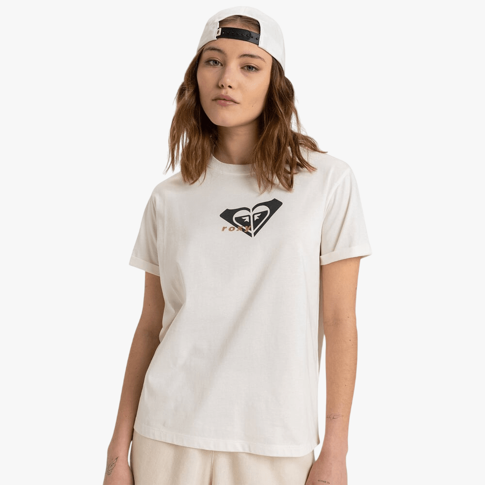 Roxy Womens Oceanregular Corpo Short Sleeve Tee Egret | Roxy
