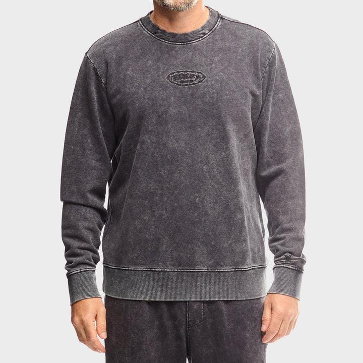 Hurley Mens Acid Bar Crew Sweater Black | Hurley