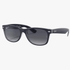 Rayban Mens New Wayfarer Nylon Sunglass Matt Black Medium Polarized Gradient Grey Lens | Rayban