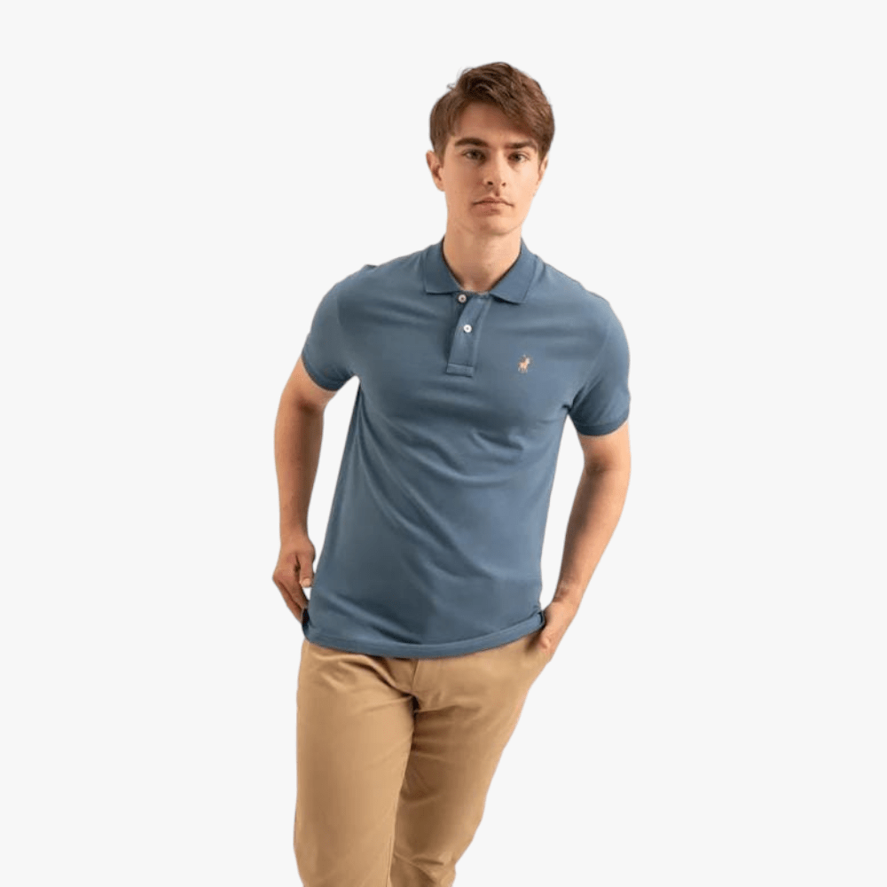 Polo Mens Pique Short Sleeve Golfer Blue | Polo