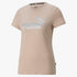 Puma Womens Ess+ Metallic Logo Short Sleeve Tee Rose Quartz | Puma