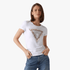 Guess Womens Cheeta Logo Triangle Short Sleeve Tee White | Guess