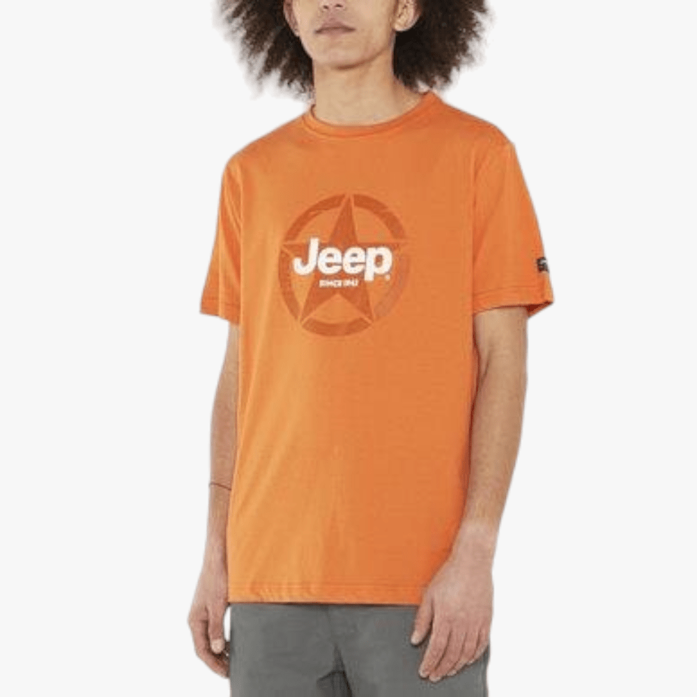 Jeep Mens Logo Icon Short Sleeve Tee Orange | Jeep