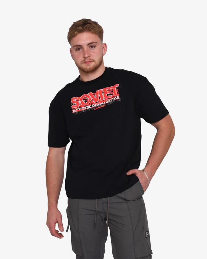 Soviet Mens Heat Short Sleeve Tee Black | Soviet