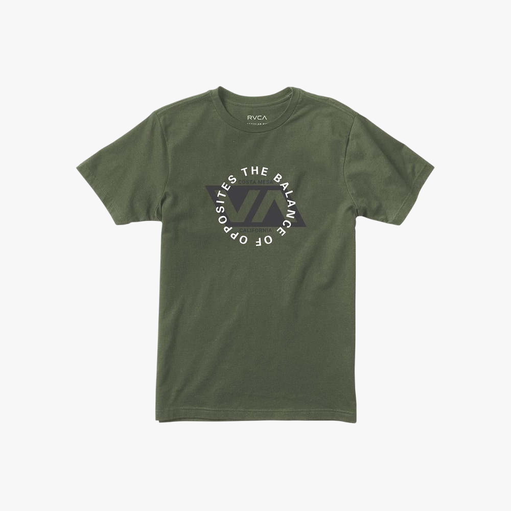 Rvca Mens Division Short Sleeve Tee Olive