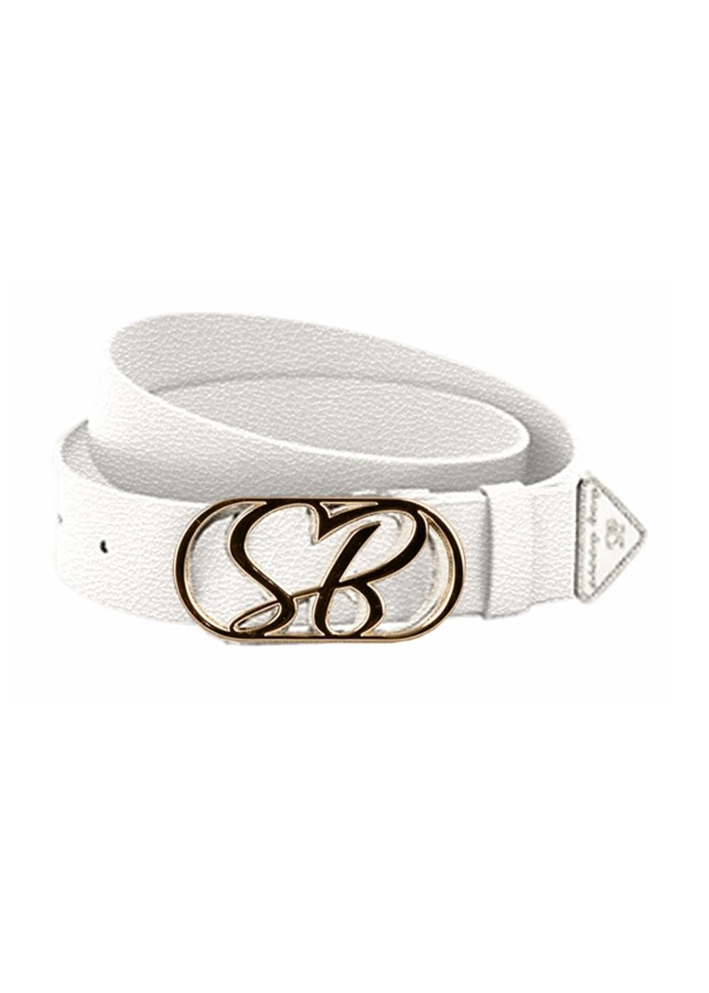 Sissy Boy Belt Sb Logo Buckle White