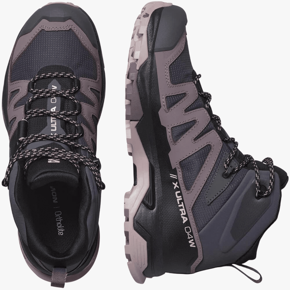 Salomon Womens X Ultra 4 Mid Gtx Boot Nine Iron Shark Cloud Gray | Salomon