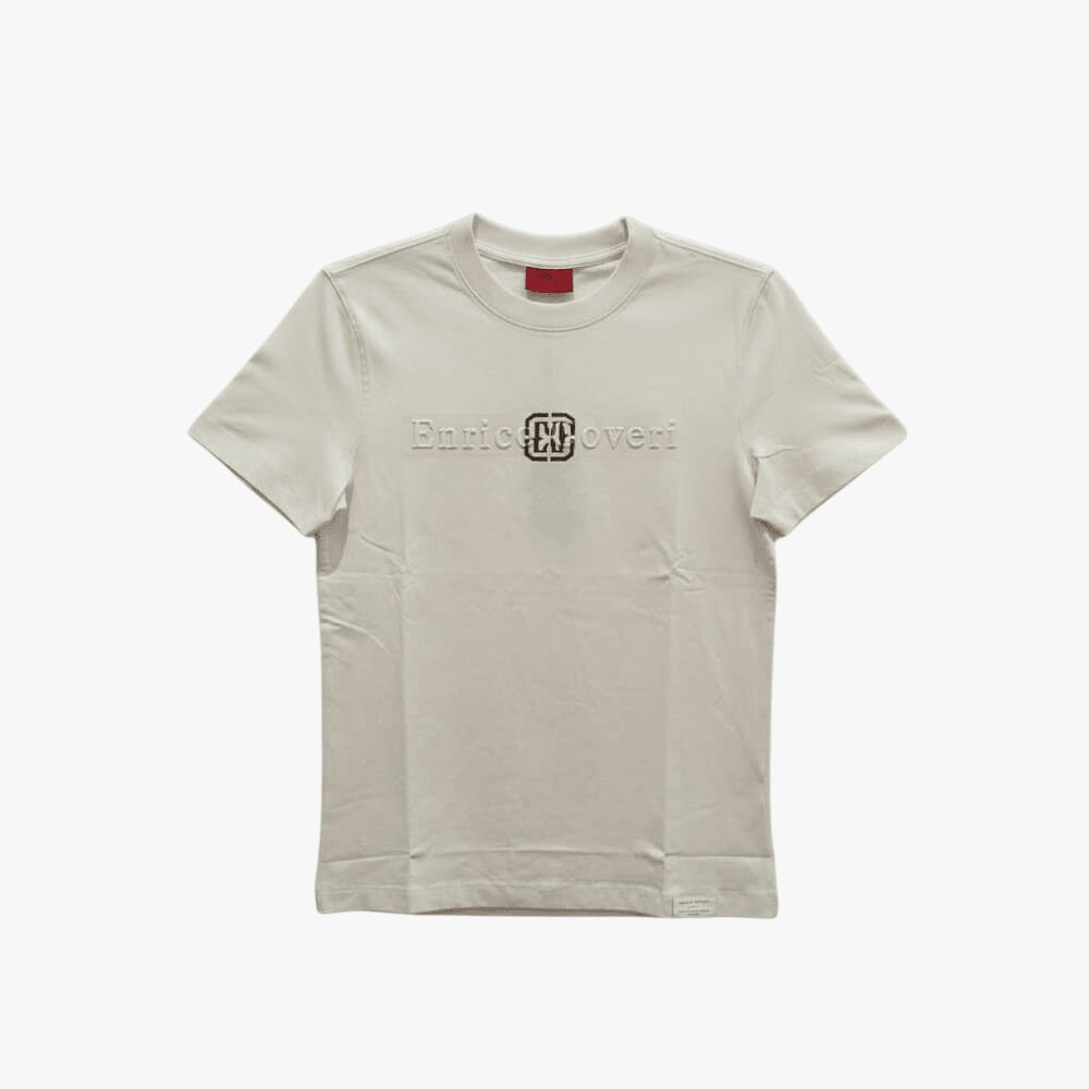 Enrico Coveri Mens Short Sleeve Tee Cream | Enrico Coveri