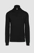 Pringle Mens Ernie 1/4 Zip Merino Wool Sweater Black | Pringle