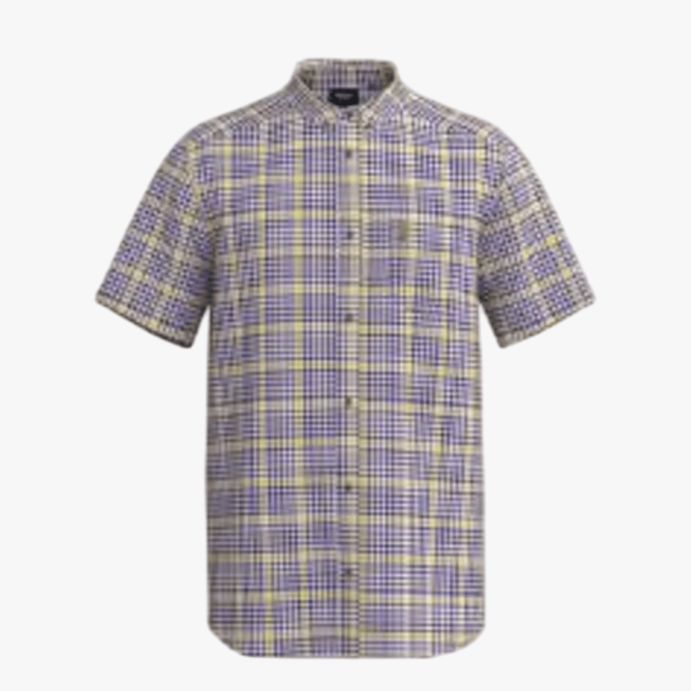 Polo Mens Short Sleeve Check Shirt Yellow | Polo