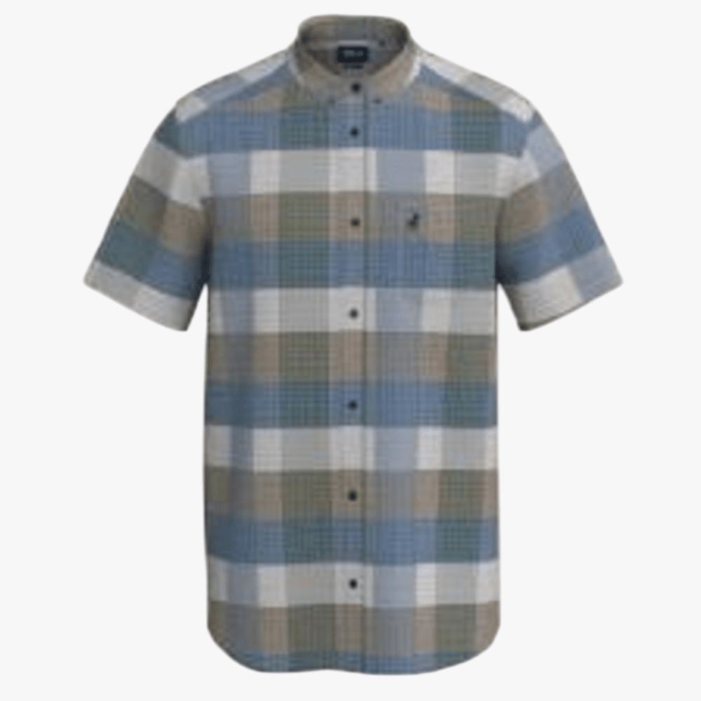 Polo Mens Short Sleeve Check Shirt Taupe | Polo