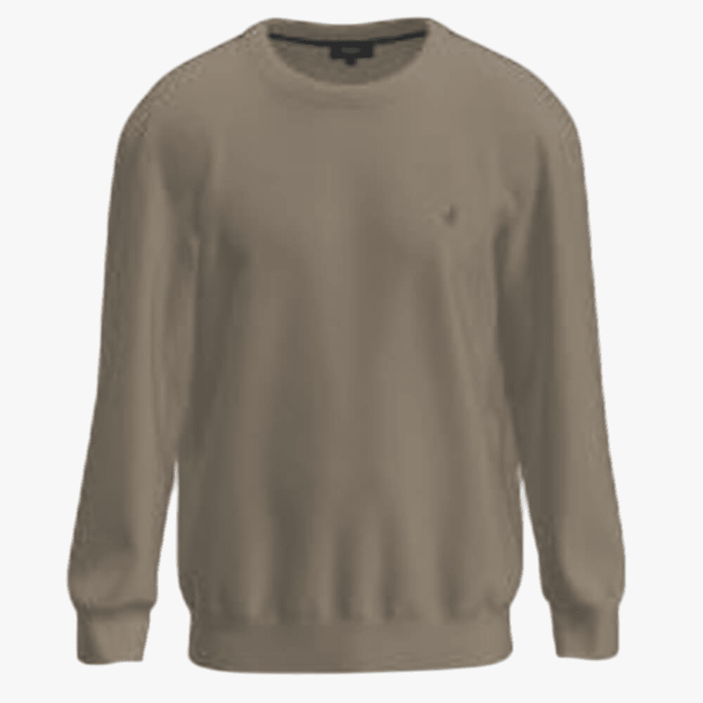Polo Mens Essential Cotton Crew Sweater Taupe | Polo
