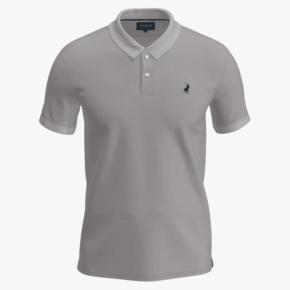 Polo Mens Stretch Pique Short Sleeve Golfer Dark Grey | Polo