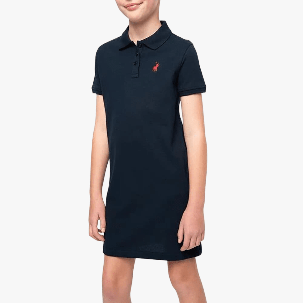 Polo Girls Dakota Short Sleeve Golfer Dress Navy | Polo