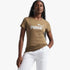 Puma Womens Ess+ Metallic Logo Short Sleeve Tee Choc | Puma