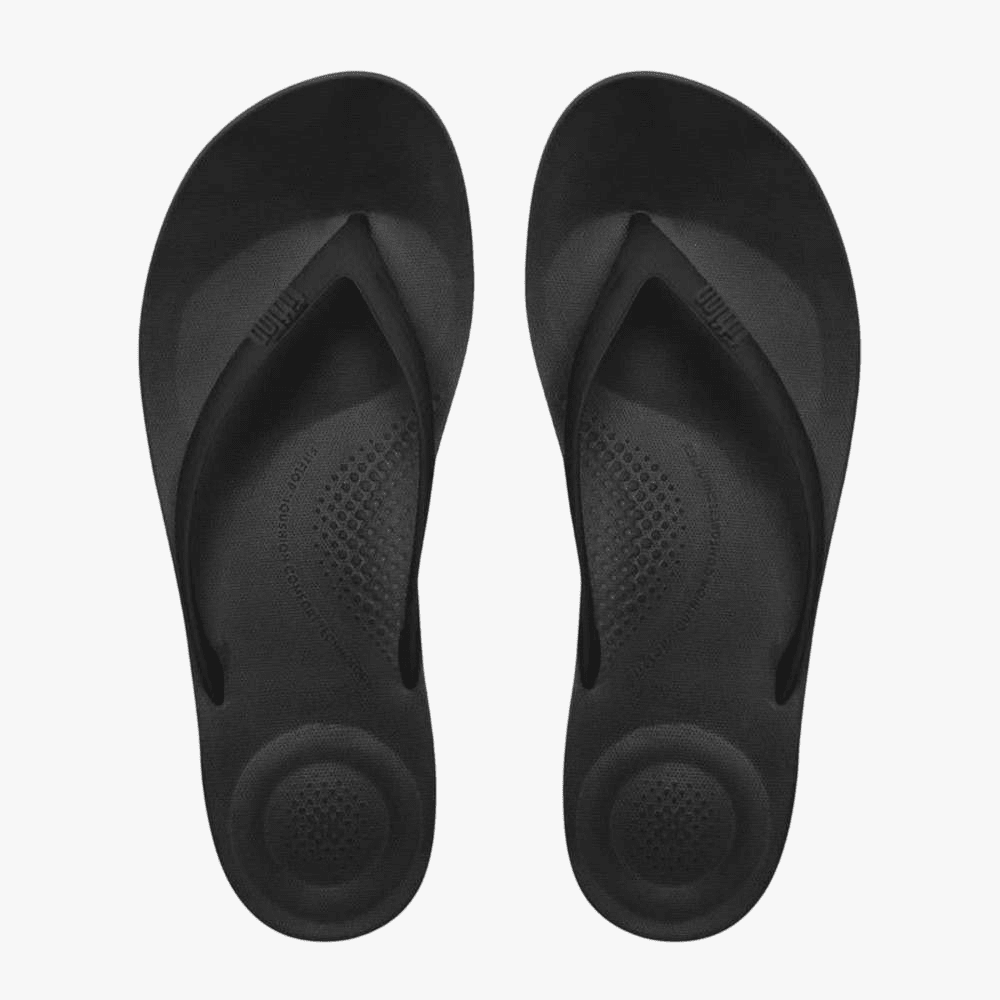 Fit Flop Mens I Qushion Black Sandal | Fit Flop