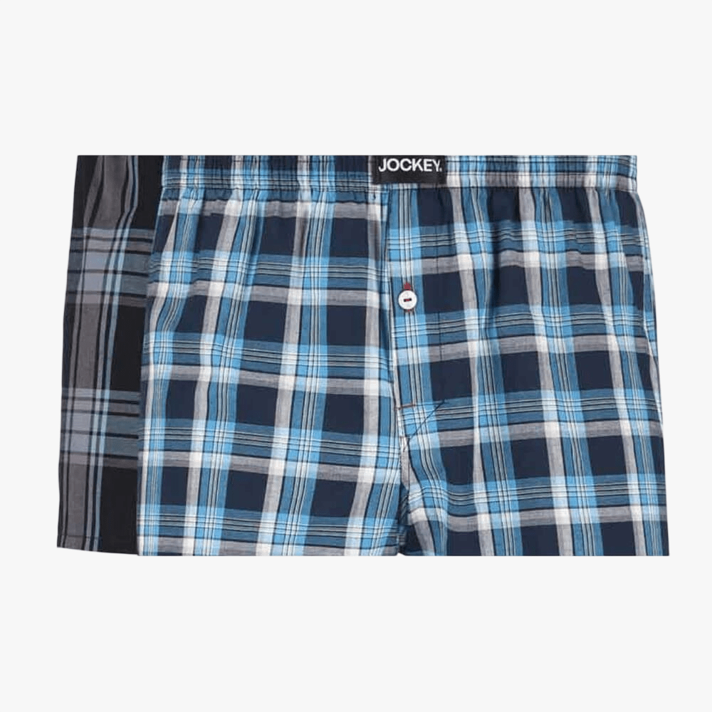 Jockey Mens Woven Boxer Shorts 2 Pack | Jockey