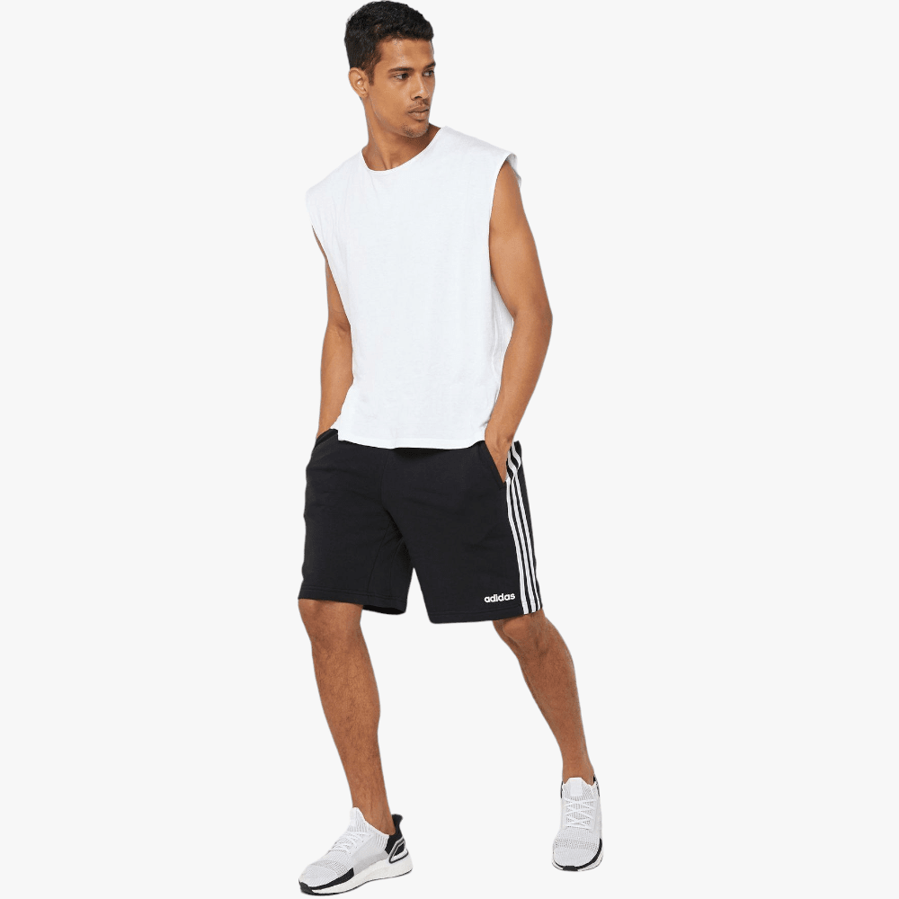 adidas Mens Essential 3S Fleece Shorts Black | adidas
