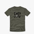 Dc Boys Crushed Glass short sleeve tee in olive with a shattered glass square graphic on the chest.