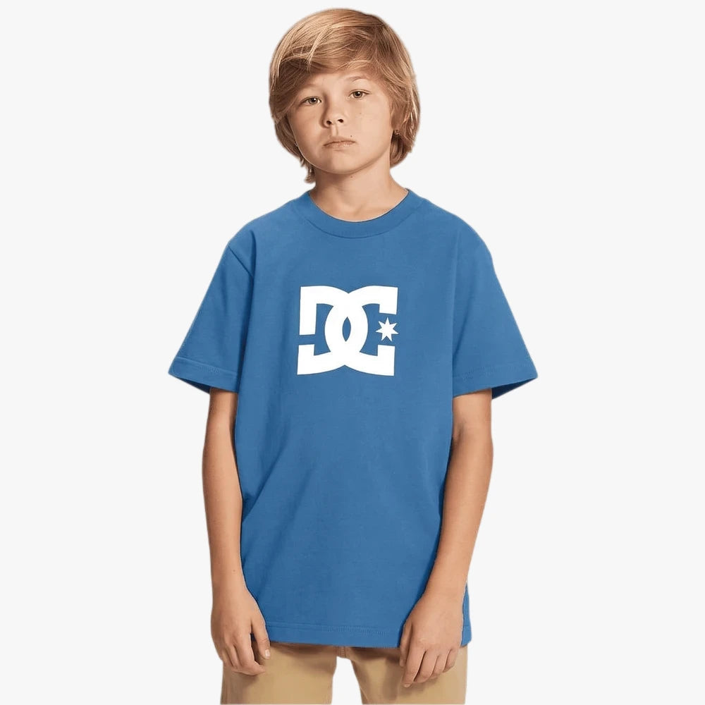 Dc Boys Star Short Sleeve Tee Dark Blue