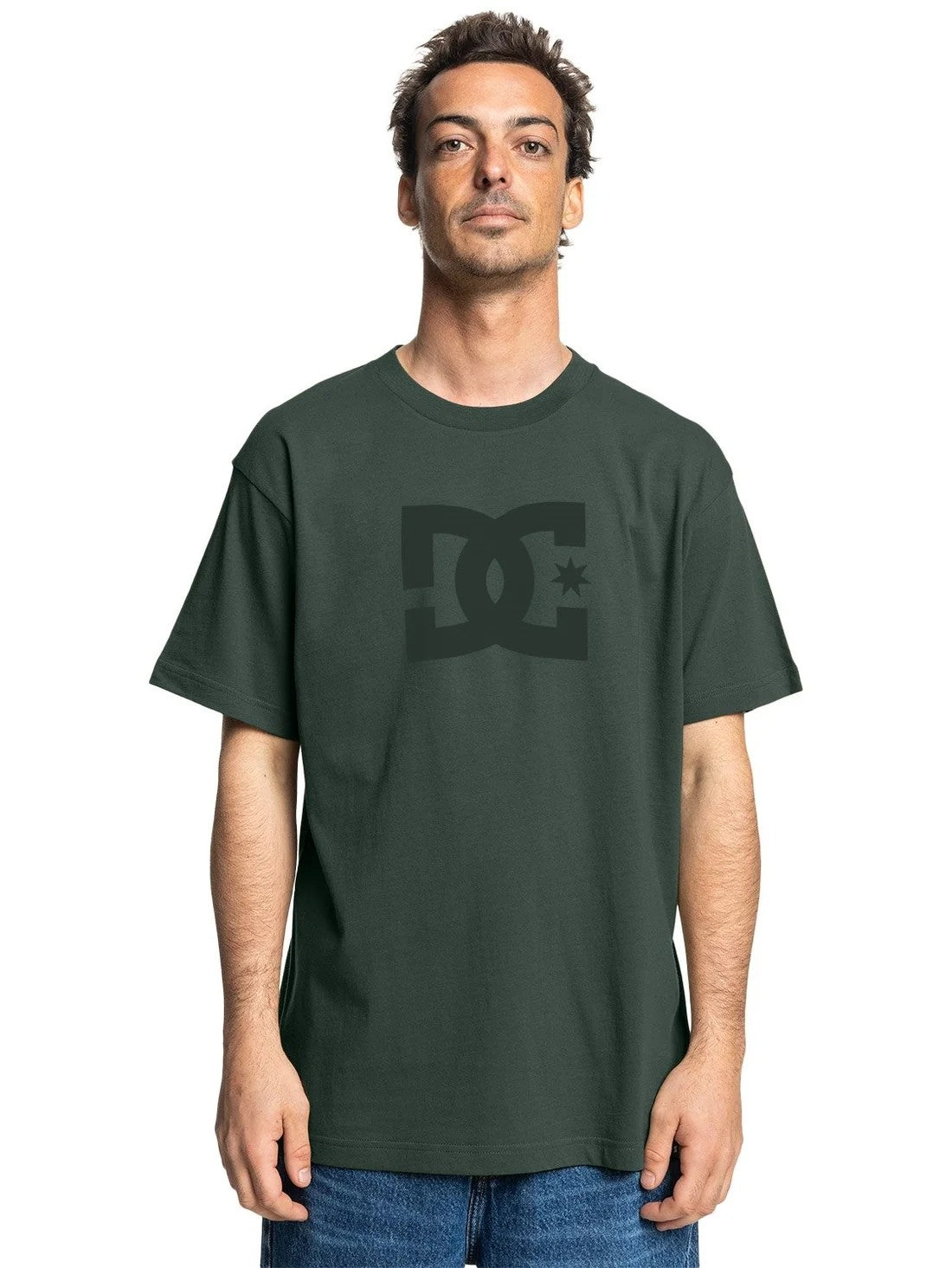 Dc Mens Dc Star Short Sleeve Tee Deep Forest
