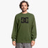 Dc Mens Star Crew Pullover Sweater Bronze Green | DC