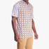 Polo Mens Geometric Printed Mercerised Short Sleeve Golfer Camel | Polo