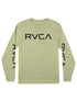 Rvca Mens Big Logo Long Sleeve Tee Ranger Green | Rvca