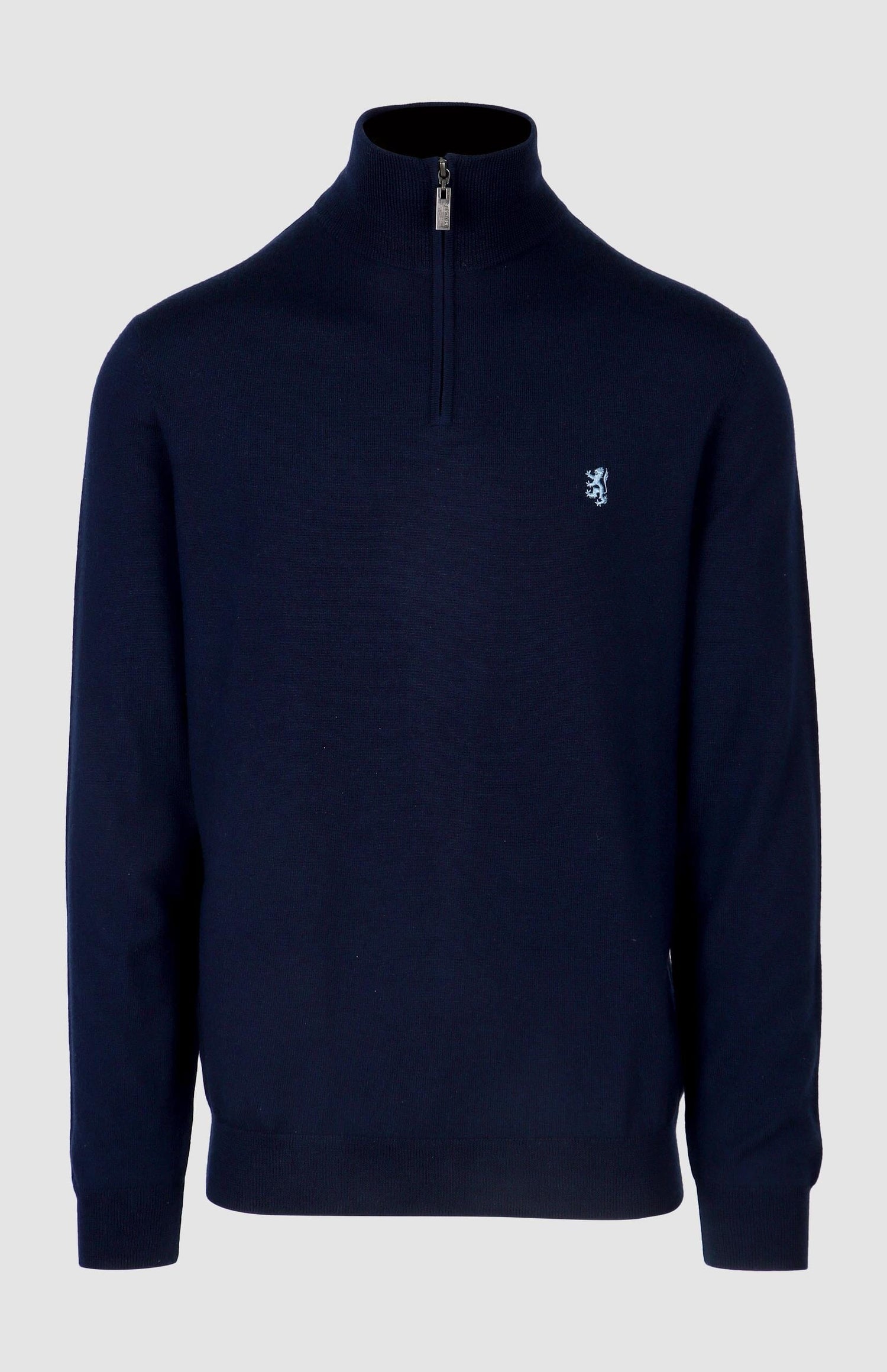 Pringle Mens Ernie 1/4 Zip Merino Wool Sweater Navy | Pringle