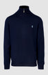 Pringle Mens Ernie 1/4 Zip Merino Wool Sweater Navy | Pringle