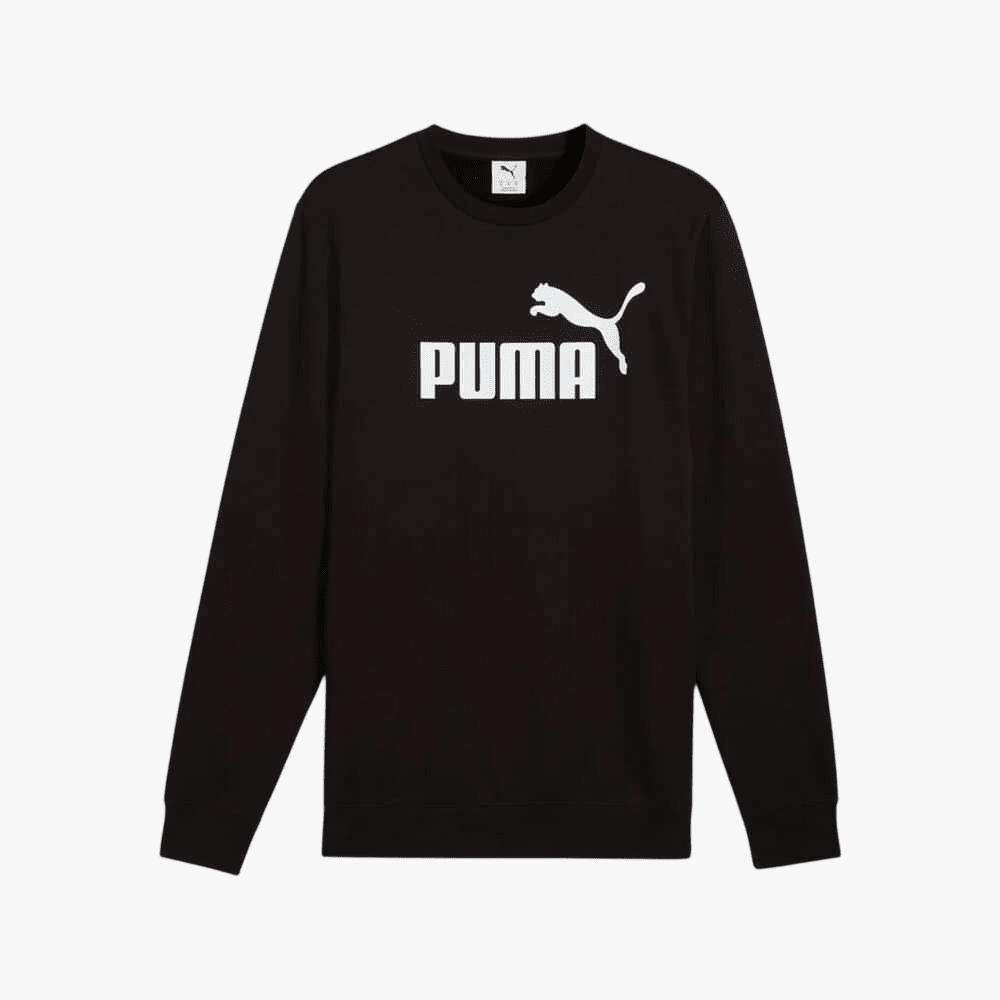 Puma Mens Ess Big Logo Fleece Sweater Black | Puma