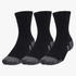 Under Armour Mens Performance Mid 3 Pack Socks Black 001 | Under Armour