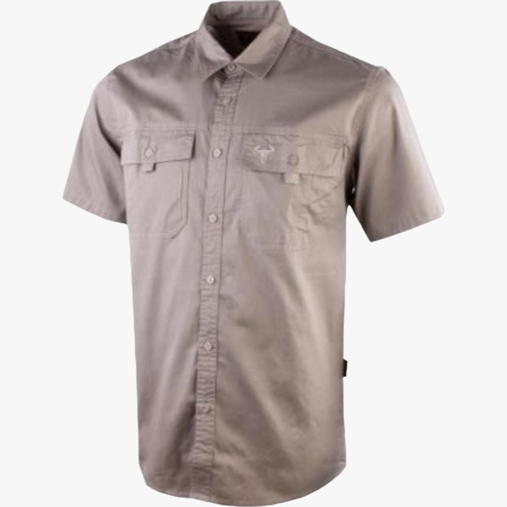 Wildebees Mens Twill Vented Shirt Khaki Wildebees