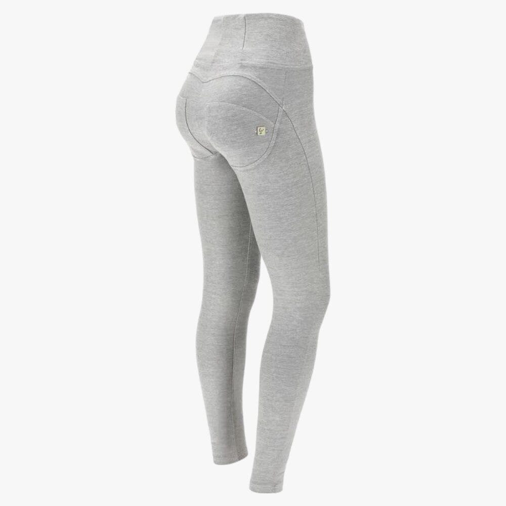 Freddy Womens High Waist Wrup Shaping Cotton Pants Light Grey | Freddy