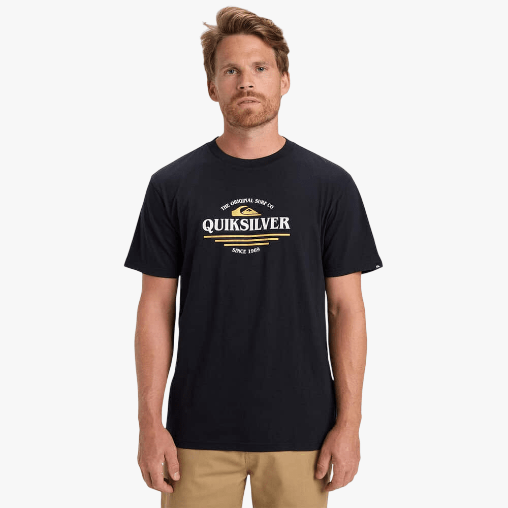 Quiksilver Mens Type Line Short Sleeve Tee Black | Quiksilver