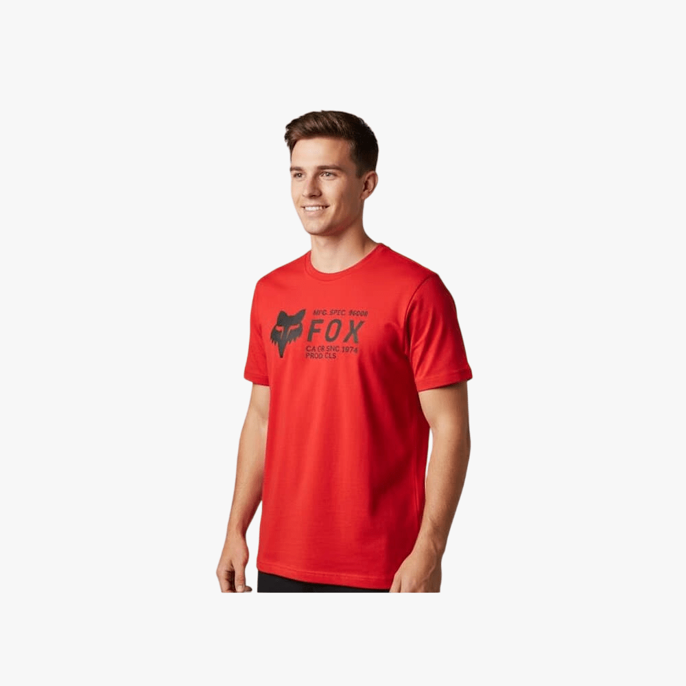 Fox Mens Barge Short Sleeve Tee Red | Fox