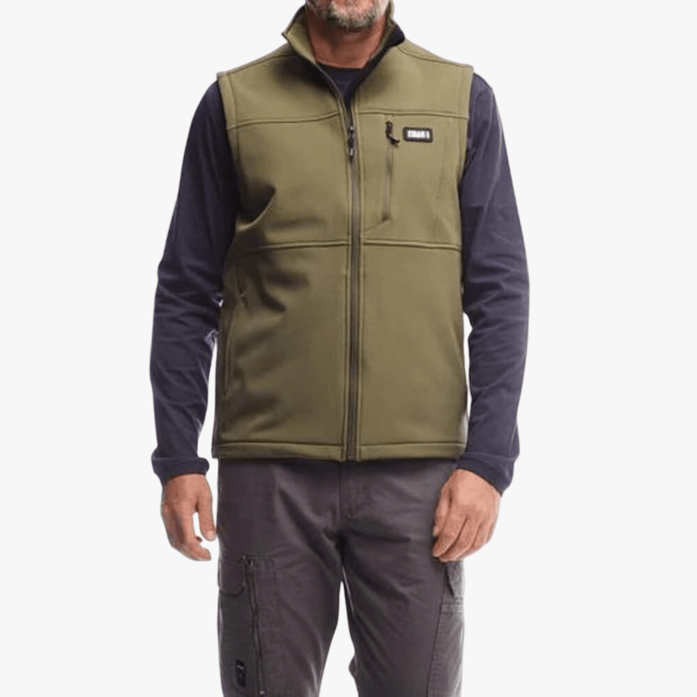 Jeep Mens Softshell Gilet Jacket Olive | Jeep
