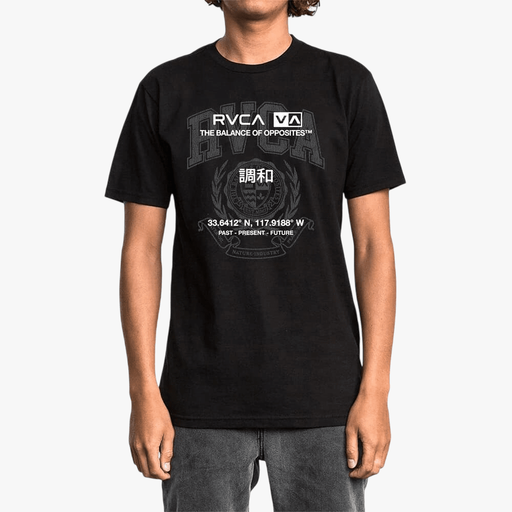 Rvca Mens Unitext Short Sleeve Tee Black | Rvca