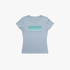 Guess Womens Glitter Degrade Logo Tee Blue | Guess