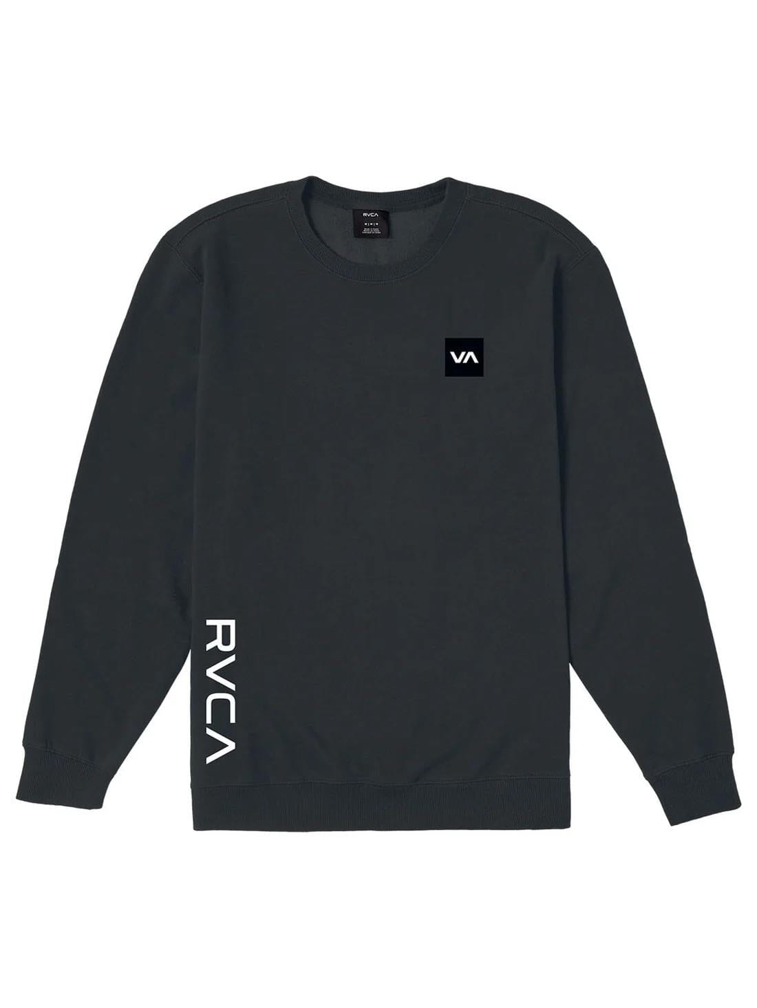 Rvca Mens 2X Crew Sweater Pirate Black | Rvca