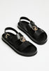 Polo Womens Moulded Unit Trim Sandal Black | Polo