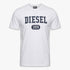 Diesel Mens Logo Varsity Tee 100 White | Diesel