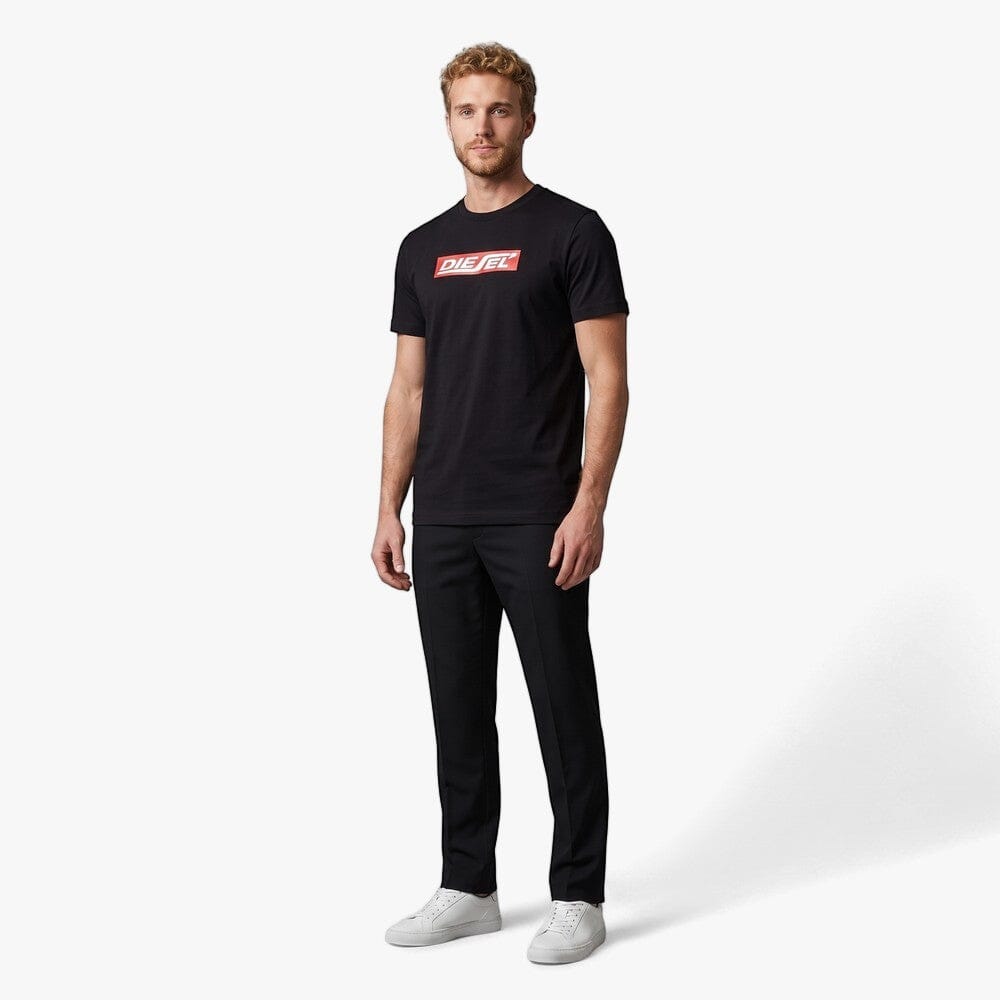 Diesel Mens Logo Arrow Tee 900 Black | Diesel