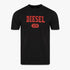 Diesel Mens Logo Varsity Tee 900 Black | Diesel
