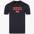 Diesel Mens Logo Varsity Tee 81E Navy | Diesel