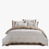 Donatella 400 Thread King Duvet Cover Set Cream/Stone | Cotton Co