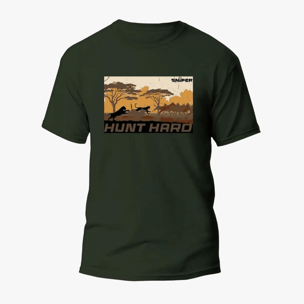 Sniper Mens Hunt Hard Short Sleeve Tee Olive | Sniper