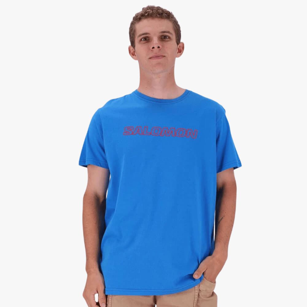 Salomon Mens Baltoro Short Sleeve Tee Direct Blue | Salomon