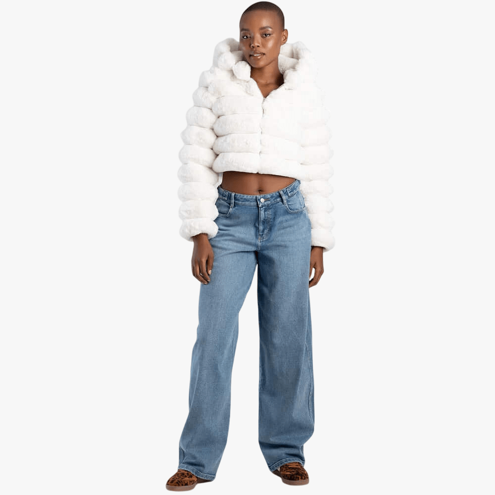 Sissy Boy Womens Faux Fur Quilted Jacket Cream | Sissy Boy