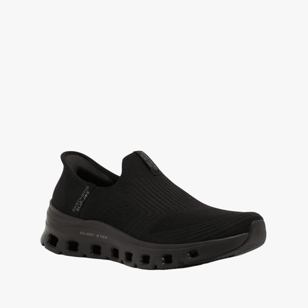 Skechers Womens Glide Step Sneaker Black Skechers